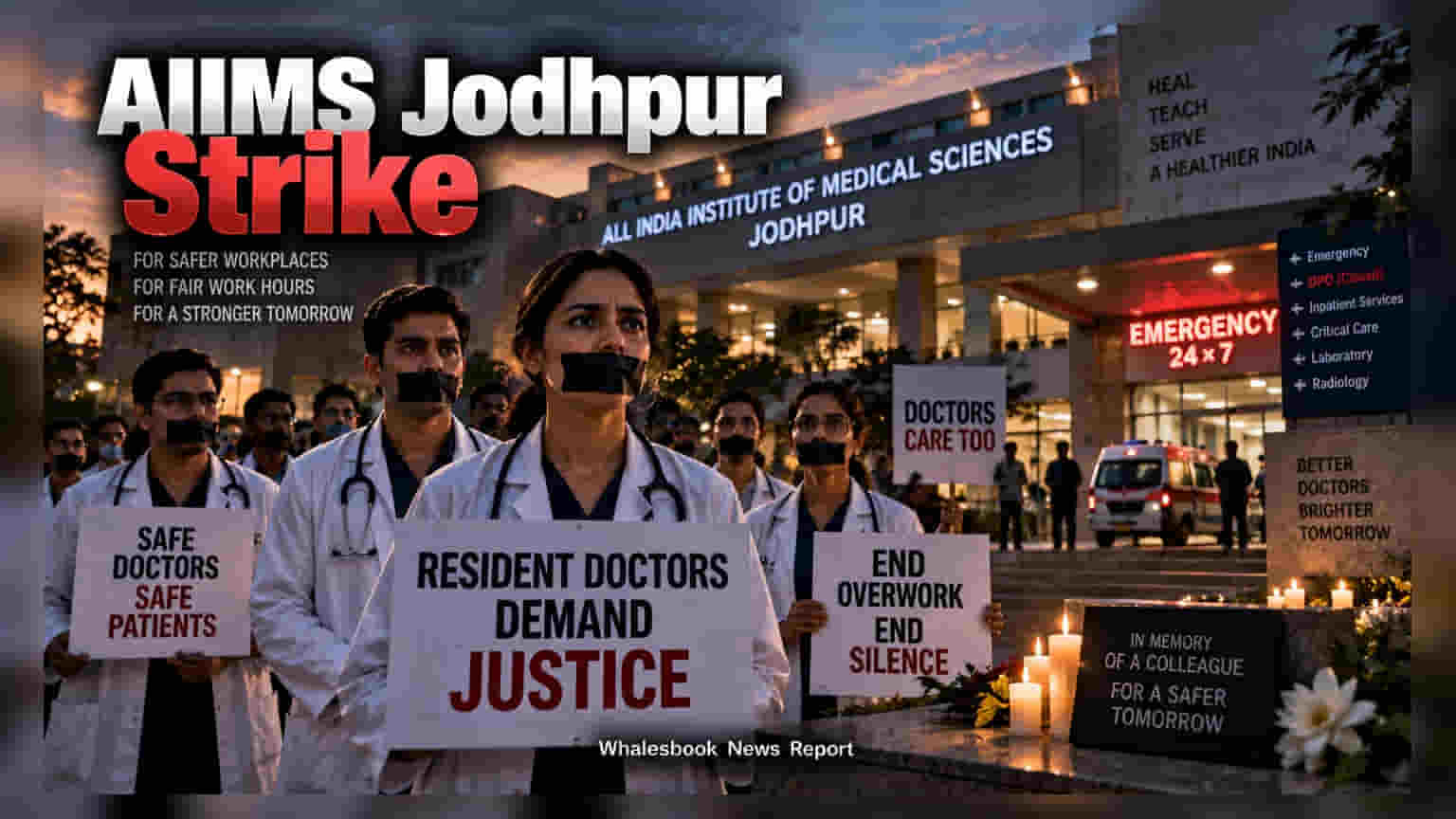 AIIMS Jodhpur Strike: રેસિડેન્ટ ડોક્ટરના મોત બાદ કામથી અળગા થયા તબીબો, OPD સેવાઓ ઠપ