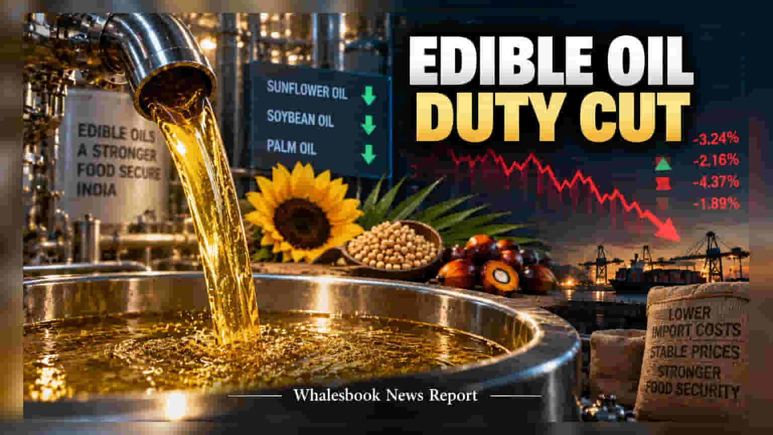 India Cuts Import Duty on Palm, Soybean, Sunflower Oils