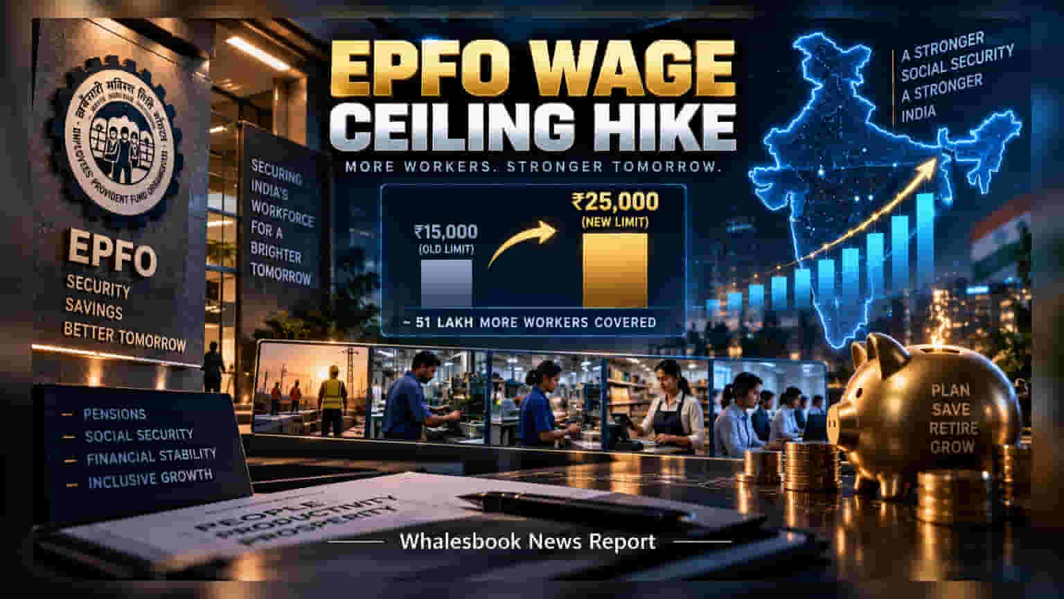 EPFO Wage Ceiling: अब ₹25,000 तक की सैलरी पर अनिवार्य PF योगदान, कंपनियों के मार्जिन पर पड़ेगा असर