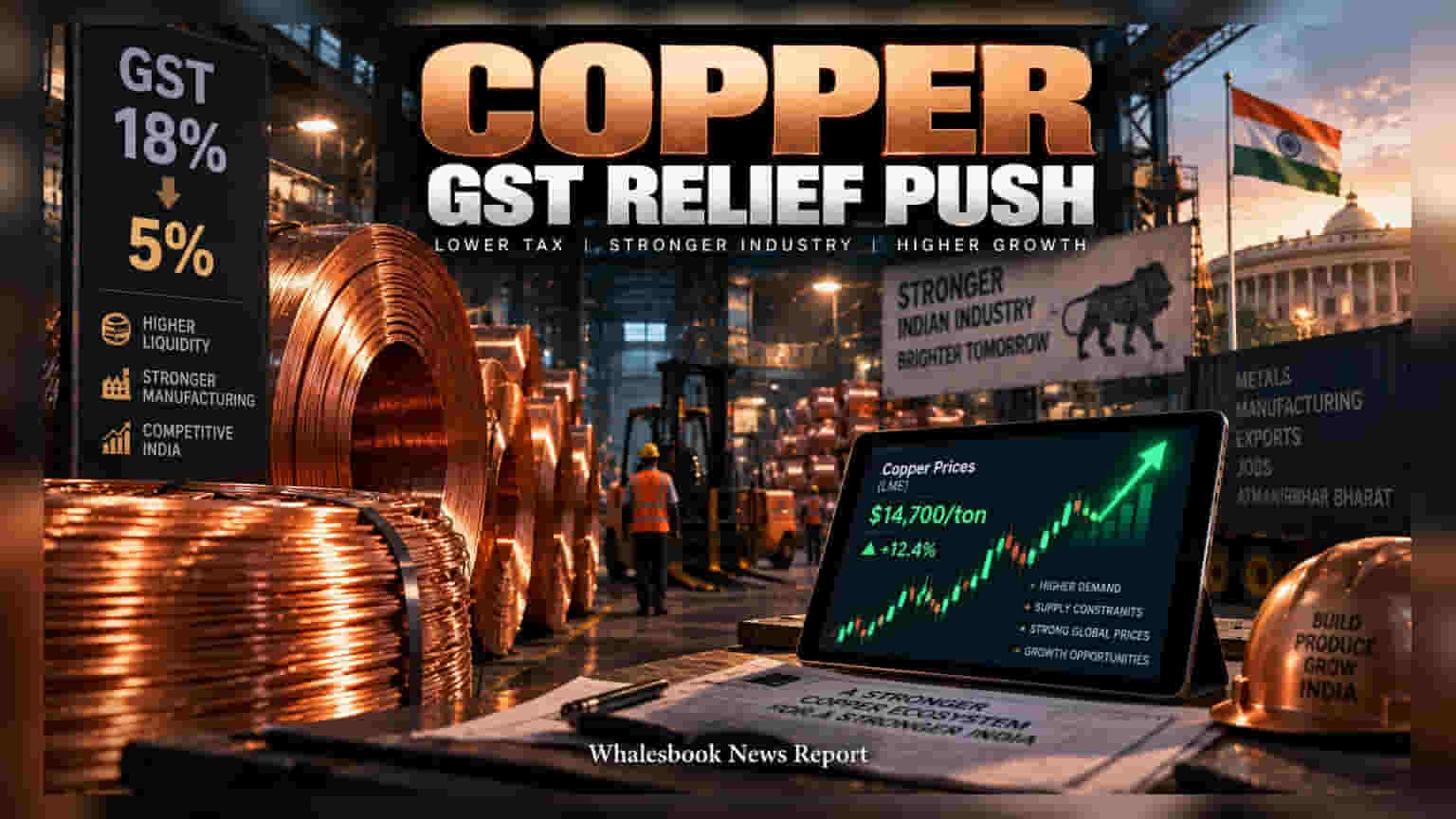 Indian Copper Producers Seek GST Cut to 5% Amid Price Surge