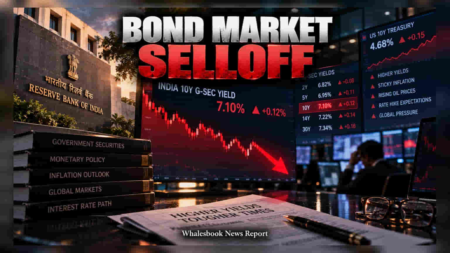 Indian Bond Yields: ગ્લોબલ પ્રેશરને કારણે બોન્ડ યીલ્ડ **7.1%** ની નજીક, રોકાણકારોની નજર RBI ની બેઠક પર