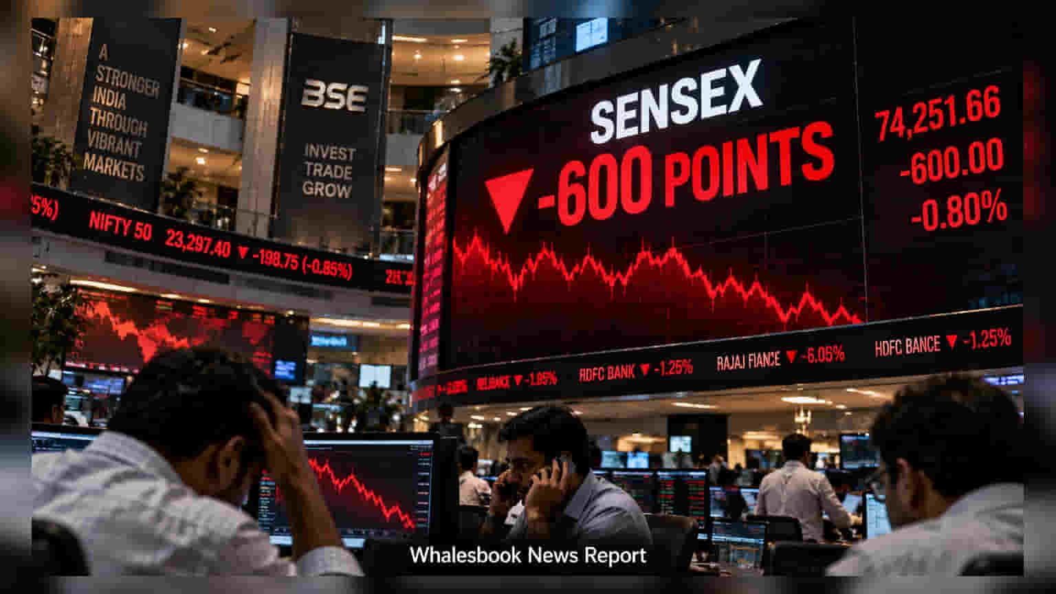 Stock Market Update: Sensex માં **600 પોઈન્ટ**નો કડાકો, Nifty એ તોડી **23,300** ની મહત્વની સપાટી