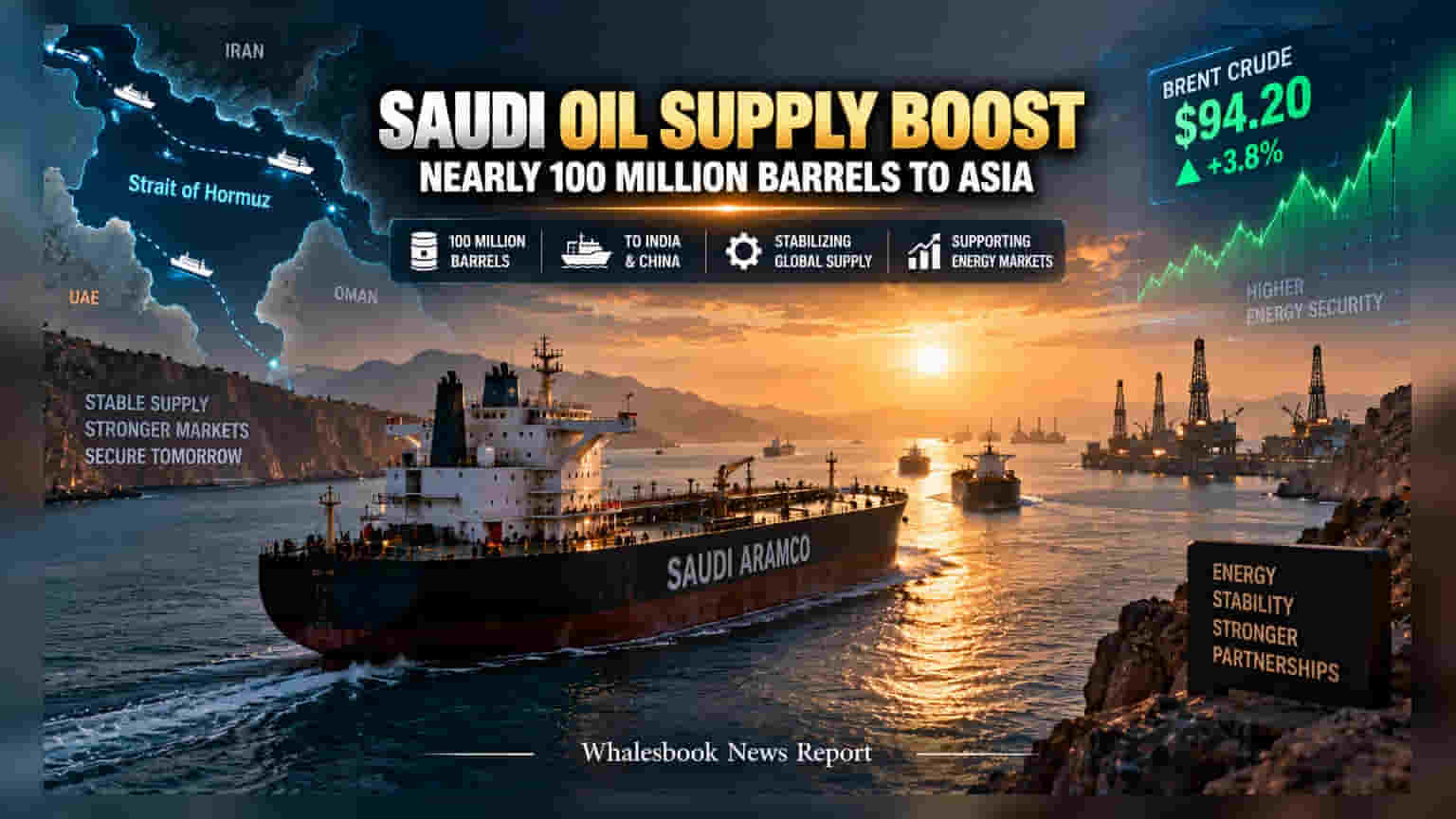 Saudi Aramco Ships 100M Barrels of Crude to Asian Markets