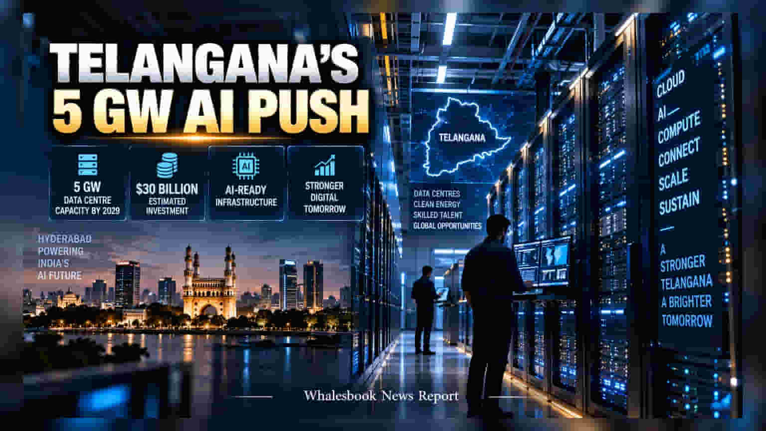Telangana Data Centre: 2029 સુધીમાં 5 GW ક્ષમતાનું લક્ષ્ય, ₹30 અબજનું તોતિંગ રોકાણ