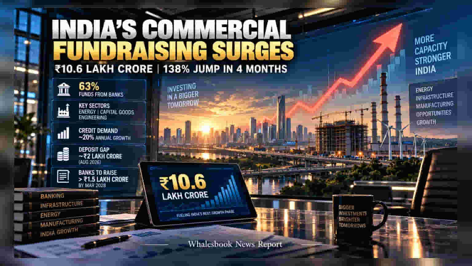 India Corporate Funding Hits ₹10.6 Lakh Crore; Banks Lead Growth