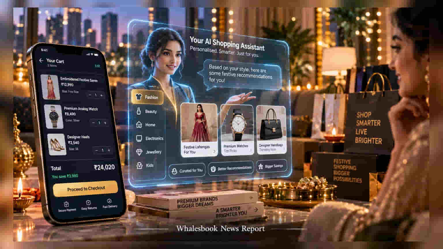 Festive Spending 2026: AI च्या जादूमुळे खिशाला कात्री पण विक्रीत वाढ, ट्रान्झॅक्शन व्हॅल्यू **४६%** ने वाढली!