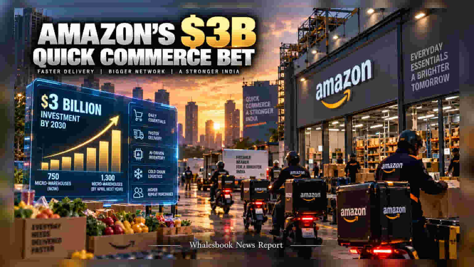 Amazon Sets $3 Billion Target for India Quick Commerce