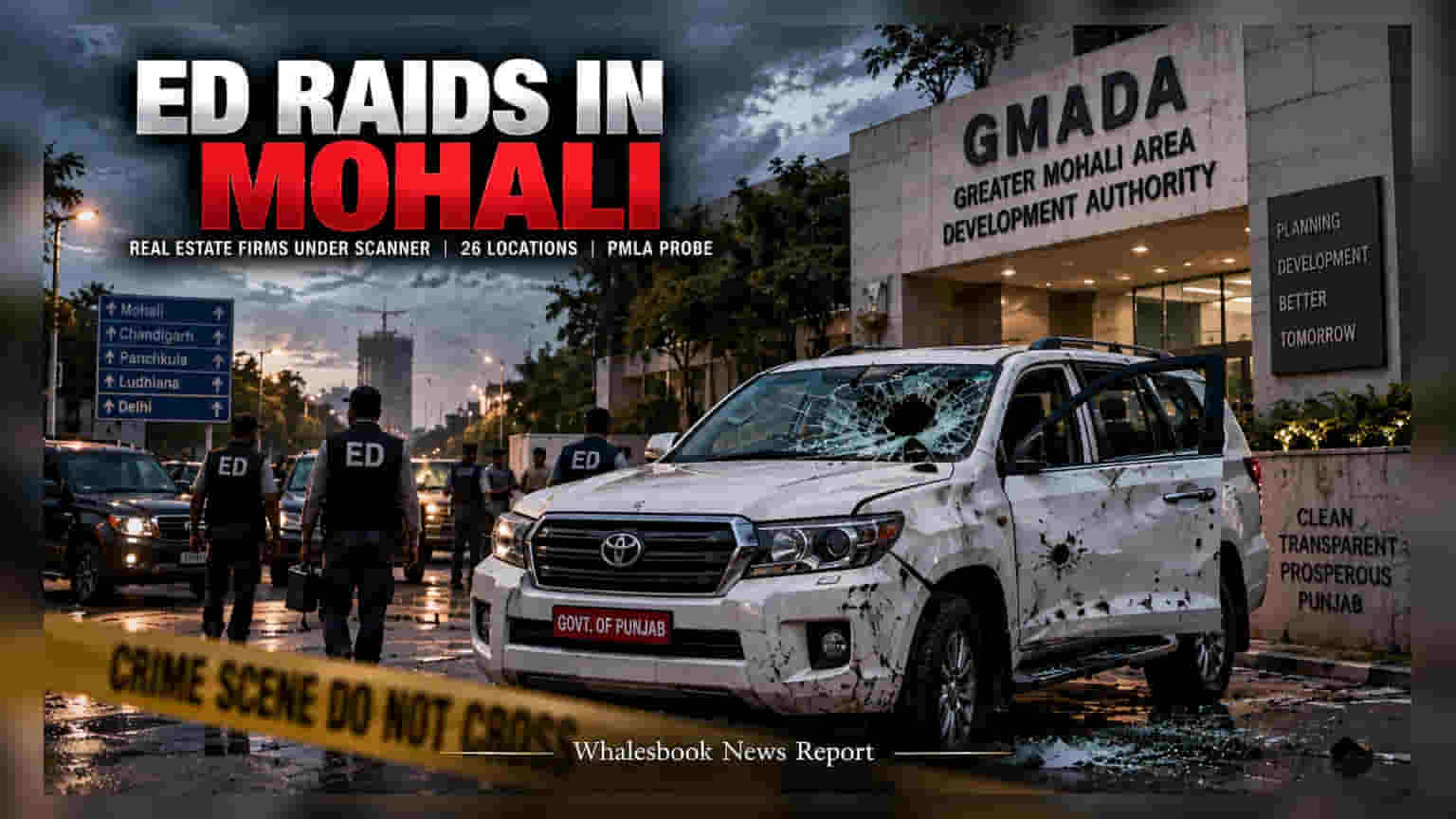ED Raids GMADA, Real Estate Firms In Money Laundering Probe