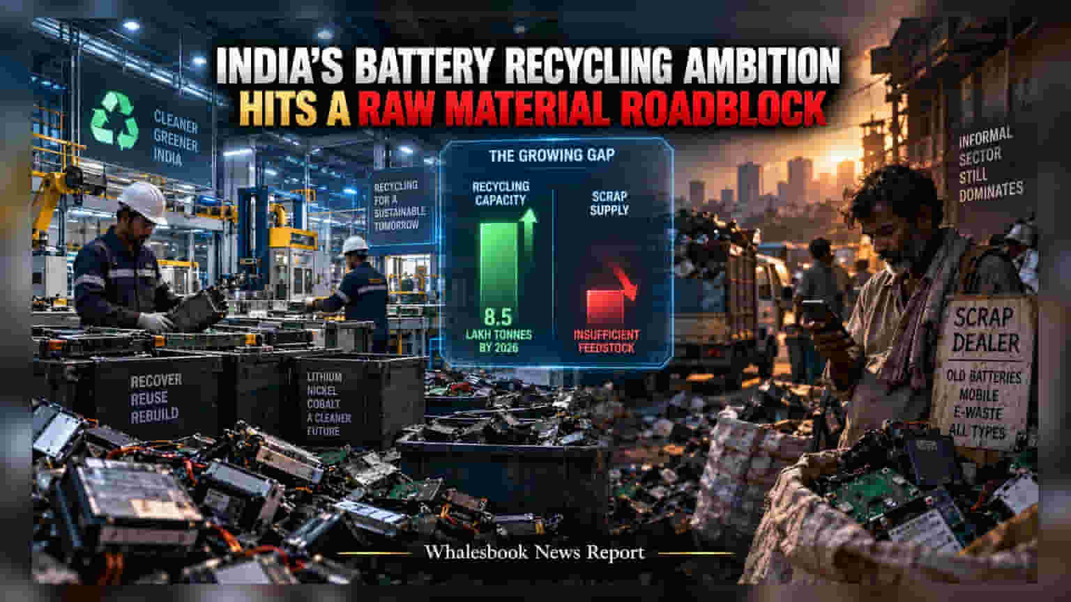 India’s Battery Recycling Sector Faces Supply and Margin Hurdles