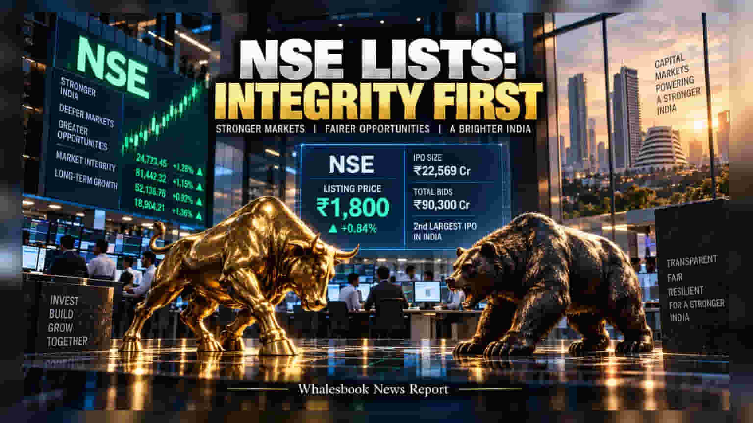 NSE Lists at ₹1,800 Per Share in ₹22,569 Cr IPO