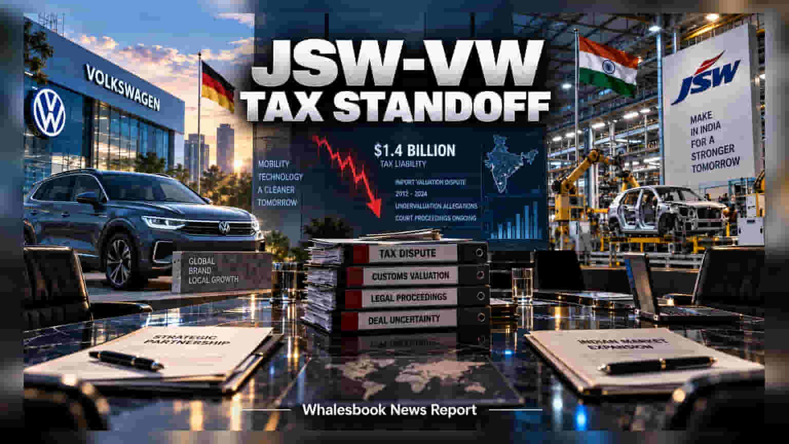 JSW ਅਤੇ Volkswagen ਦੀ ਡੀਲ 'ਤੇ ਸੰਕਟ: **$1.4 ਬਿਲੀਅਨ** ਦੇ ਟੈਕਸ ਵਿਵਾਦ ਨੇ ਵਧਾਈ ਚਿੰਤਾ
