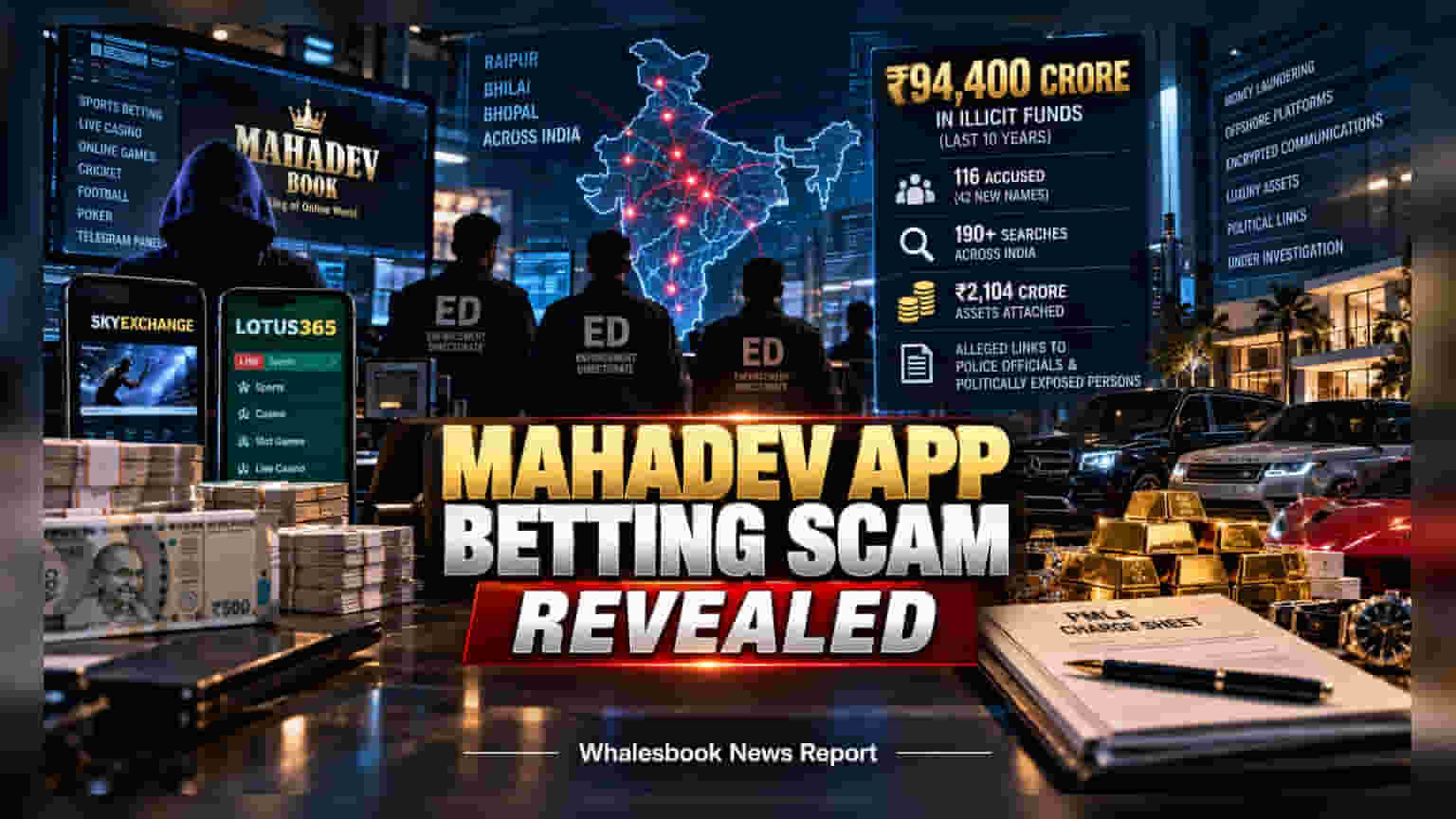 Mahadev Betting App: **₹94,400 કરોડ**નું કૌભાંડ! ED ની તપાસમાં મોટો ઘટસ્ફોટ