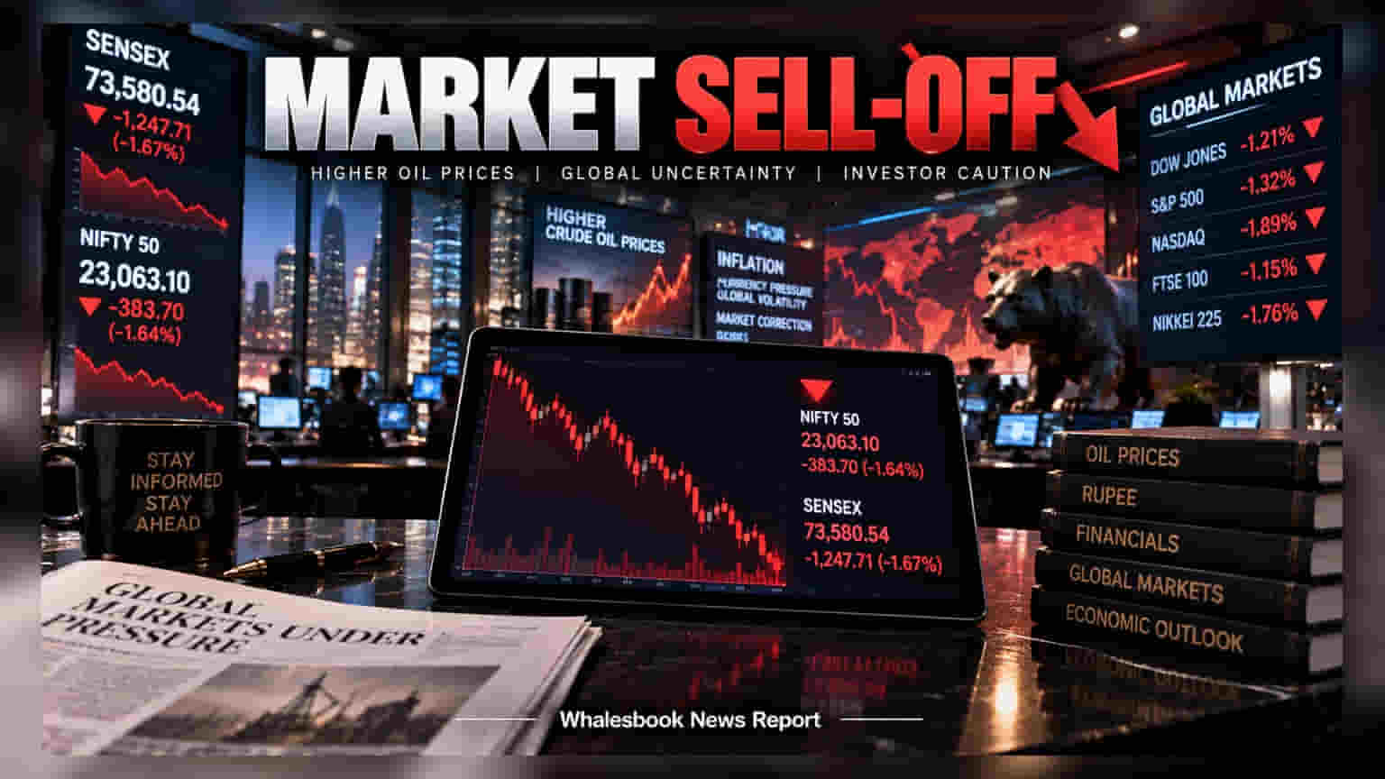Sensex-Nifty Crash: 10 हफ्तों की सबसे बड़ी गिरावट! क्रूड ऑयल की आग ने बाजार को झुलसाया