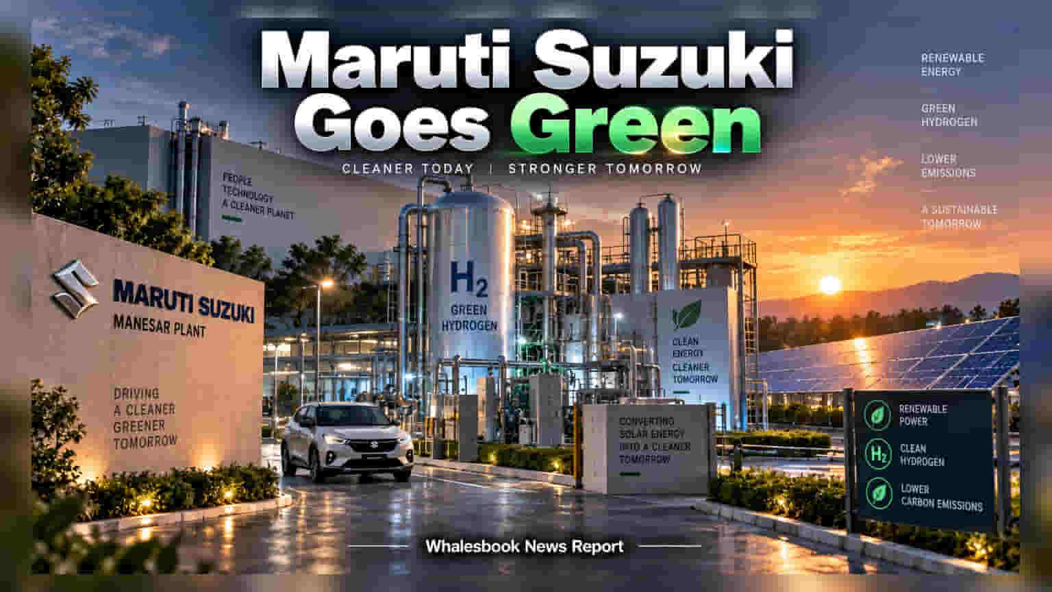 Maruti Suzuki Commissions 300 kW Green Hydrogen Plant