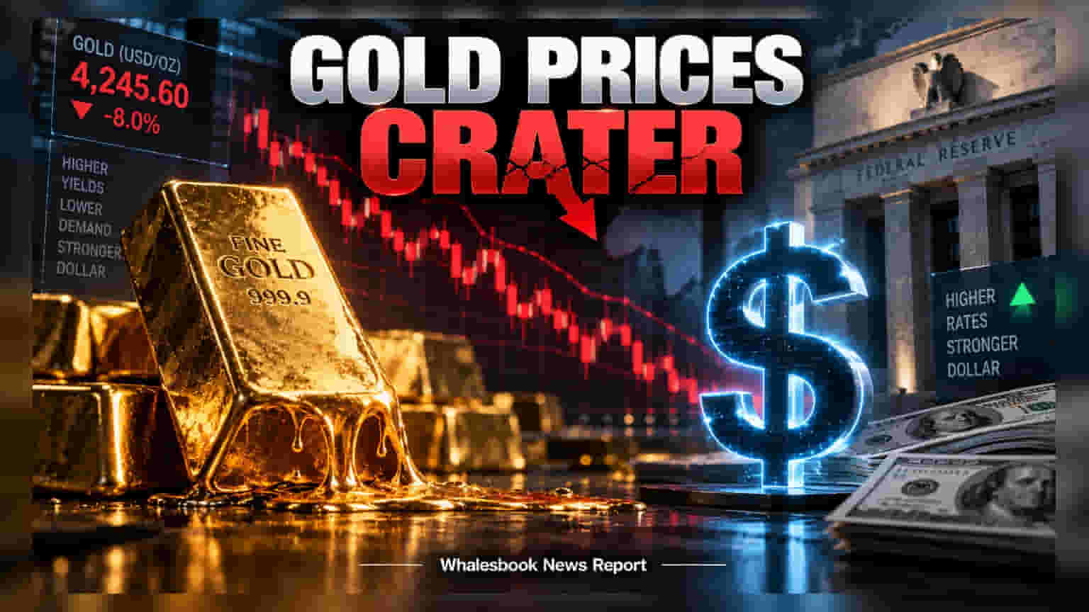 Gold Dips Below $4,250 Amid Rising US Rate Hike Bets