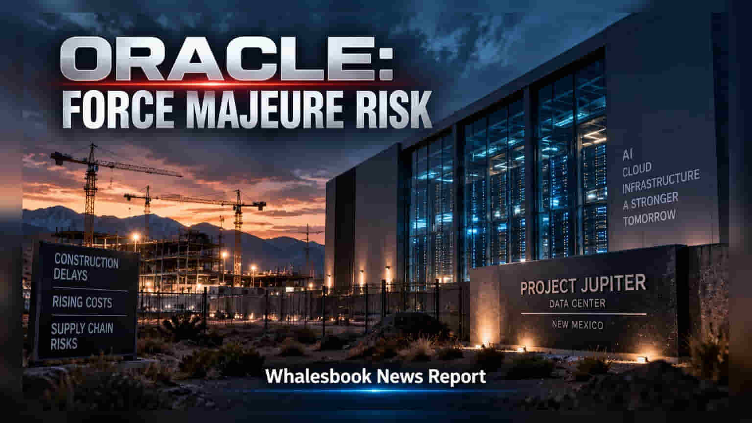 Oracle का बड़ा फैसला: New Mexico डेटा सेंटर प्रोजेक्ट के लिए 'Force Majeure' क्लॉज का इस्तेमाल, शेयर **4%** लुढ़का
