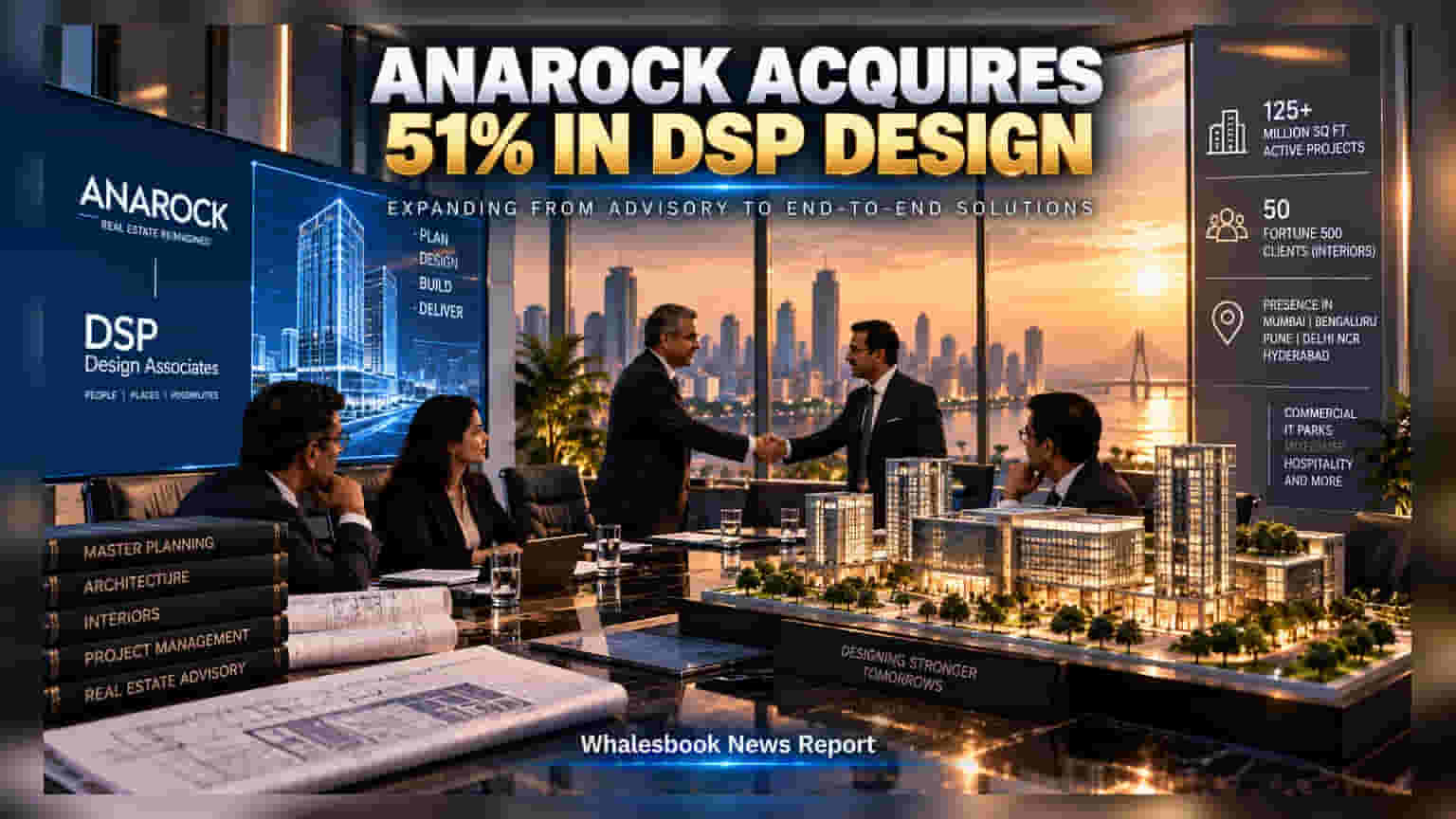 DSP Design-ல் **51%** பங்குகளை வாங்கியது Anarock: **₹250 கோடி** டீல்!
