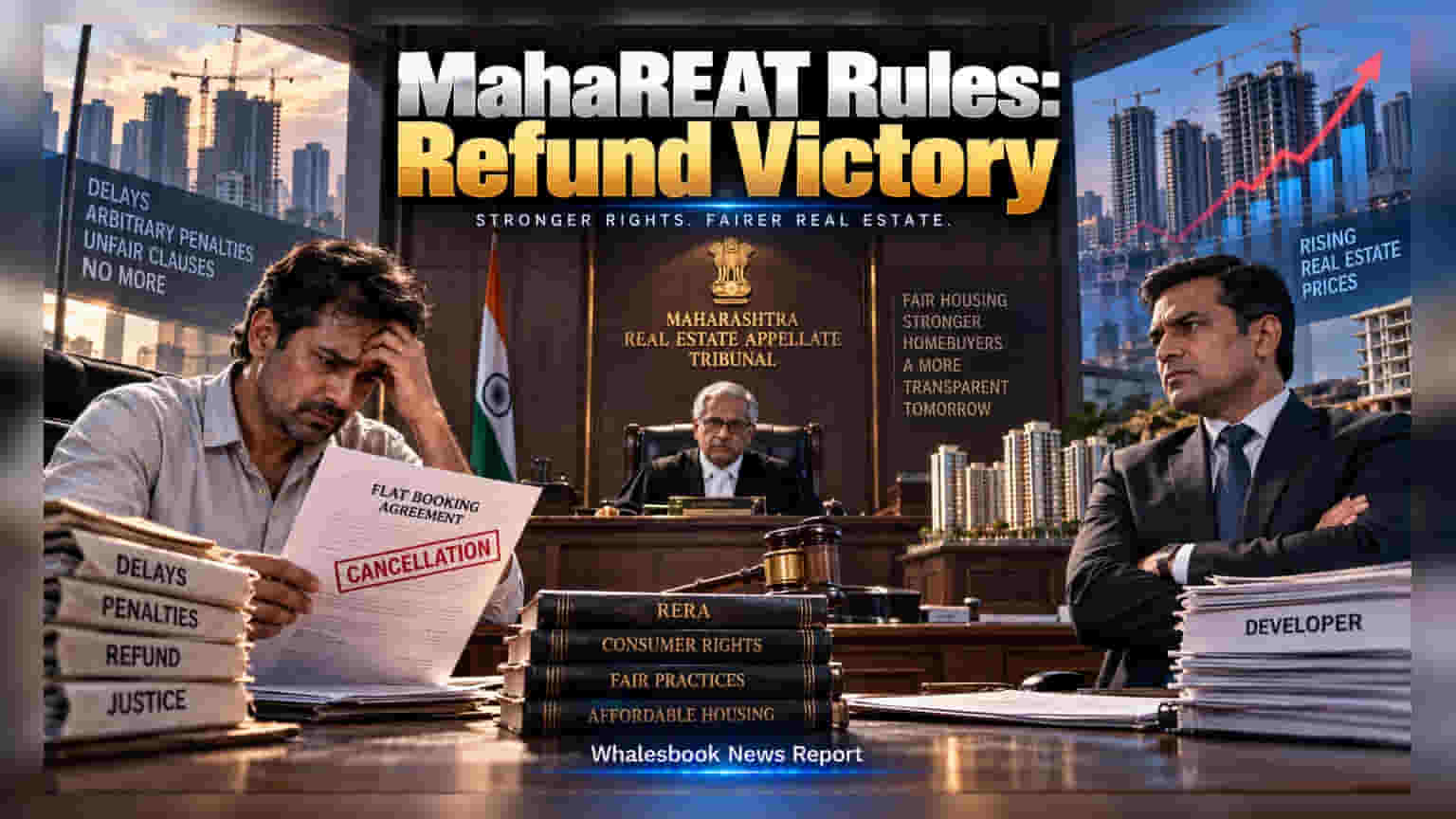 MahaREAT નો મોટો નિર્ણય: બિલ્ડરોના મનસ્વી કેન્સલેશન ચાર્જ પર લાગી લગામ