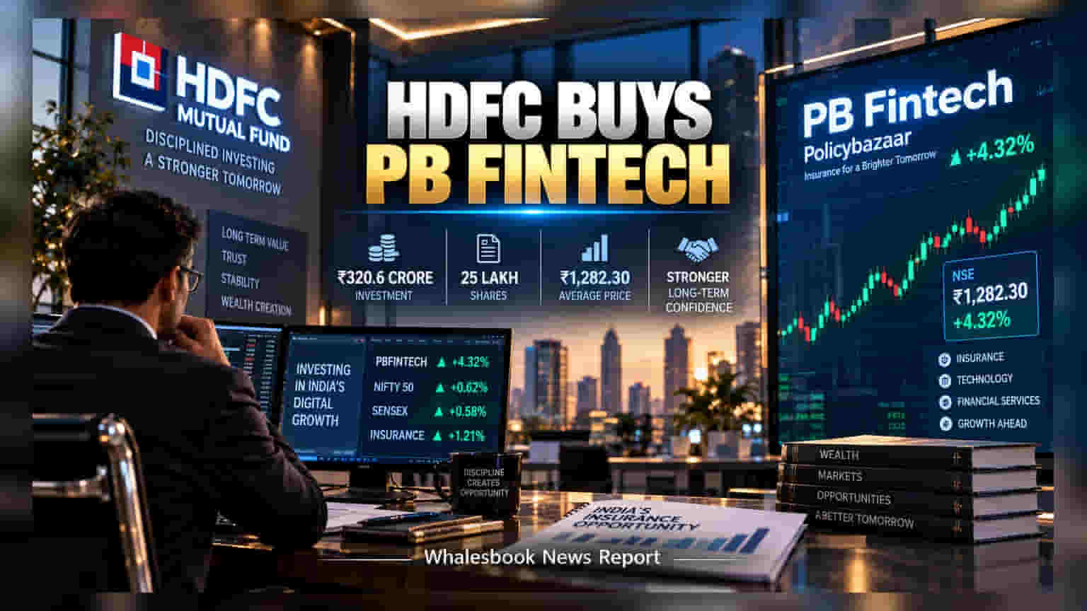 PB Fintech માં HDFC Mutual Fund નો મોટો દાવ: ₹321 કરોડમાં ખરીદ્યા 25 લાખ શેર