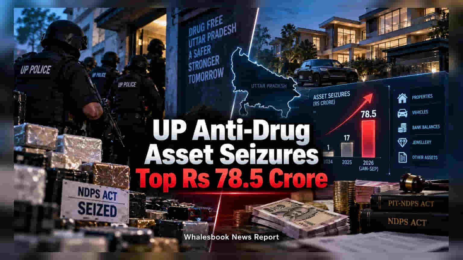 UP Seizes ₹78.5 Crore in Drug Asset Crackdown in 2026