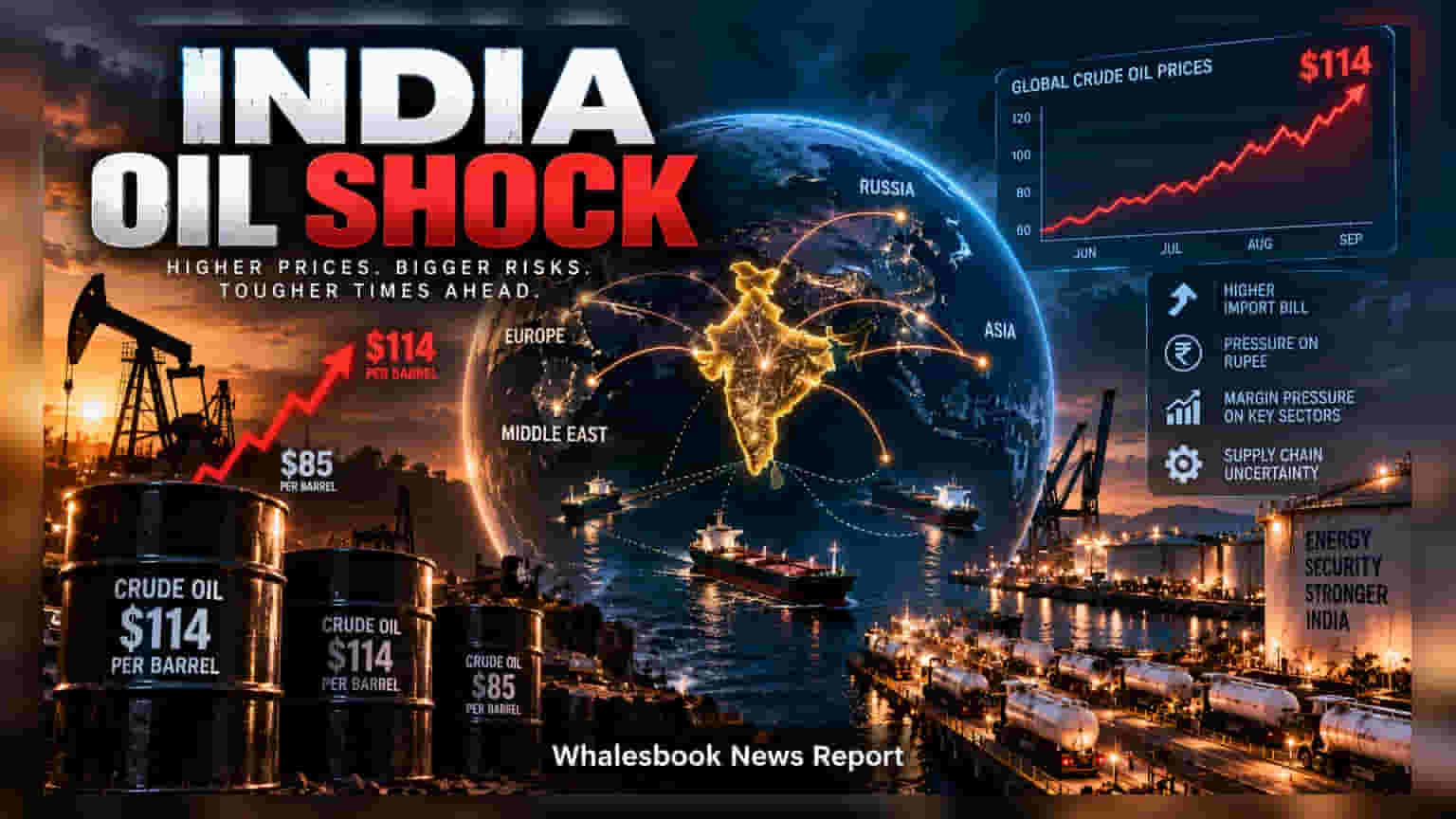 Crude Oil ధర మళ్లీ భగ్గుమన్నాయి: $114కు పెట్రో బాంబు.. భారత్ ద్రవ్యోల్బణానికి ముప్పు!