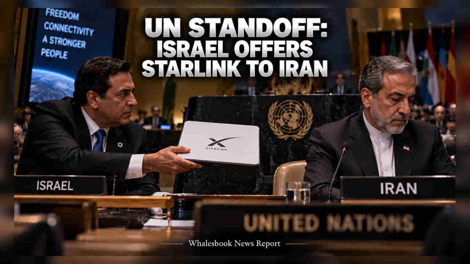 Israel Envoy Offers Starlink Terminal to Iran at UN