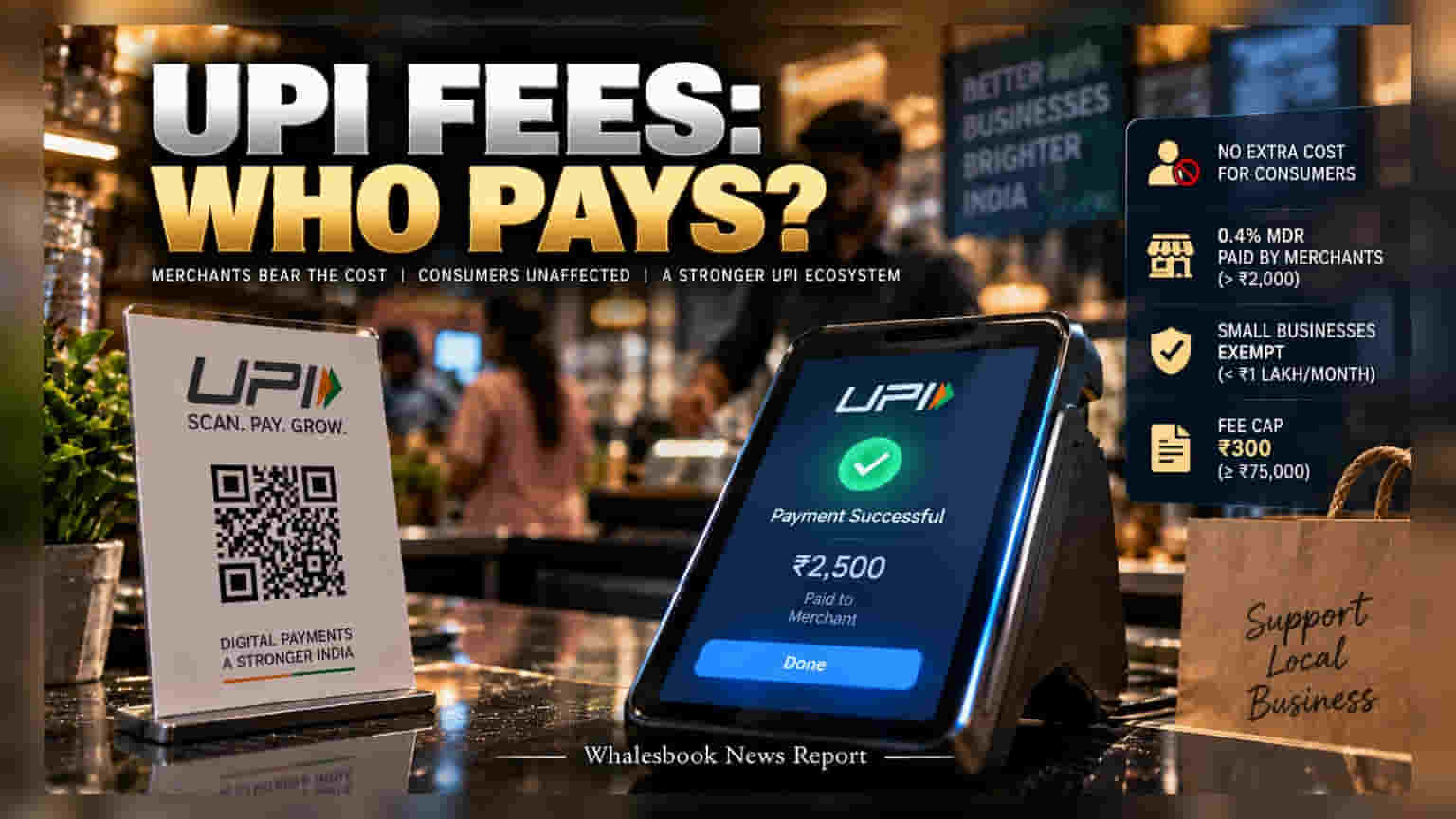 FM Clarifies UPI Fees: Merchants To Bear 0.4% MDR