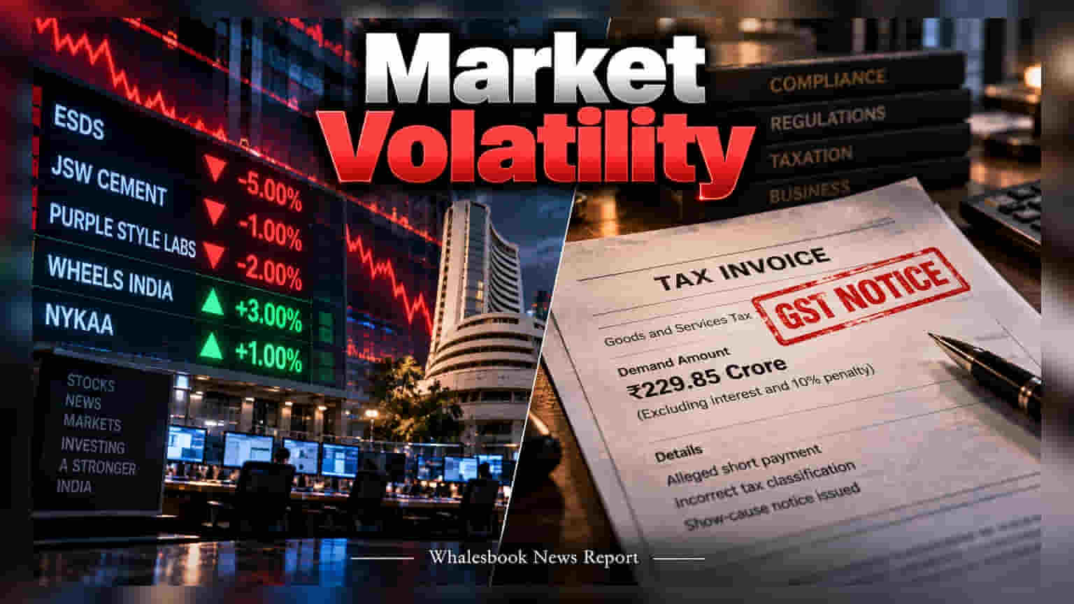 Market Update: లాభాలు వచ్చినా ESDS Software పతనం.. JSW Cement కు భారీ టాక్స్ నోటీసు