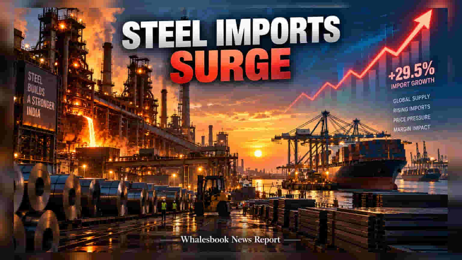 India Steel Imports Surge 30% In 5 Months, Pressuring Margins