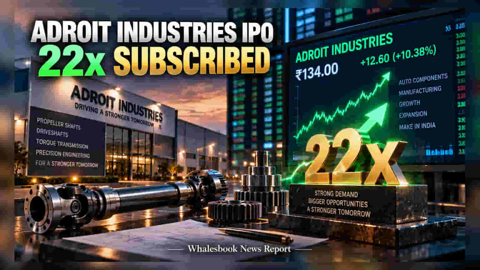 Adroit Industries IPO Bidding Ends With 22x Subscription