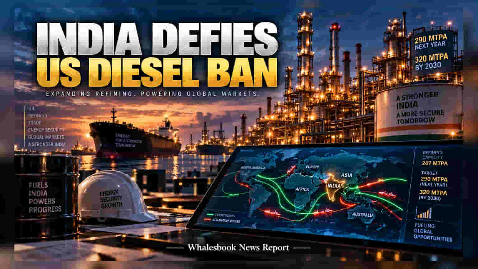 India Aims for 320 MTPA Refining Capacity to Boost Diesel Exports