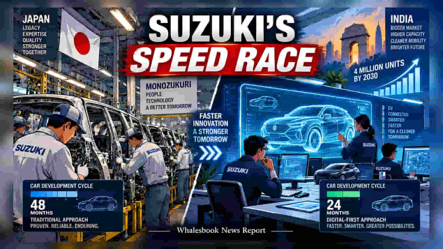 Suzuki దూకుడు: 24 నెలల్లో కొత్త కార్ల తయారీ.. భారత్లో 40 లక్షల యూనిట్ల టార్గెట్!