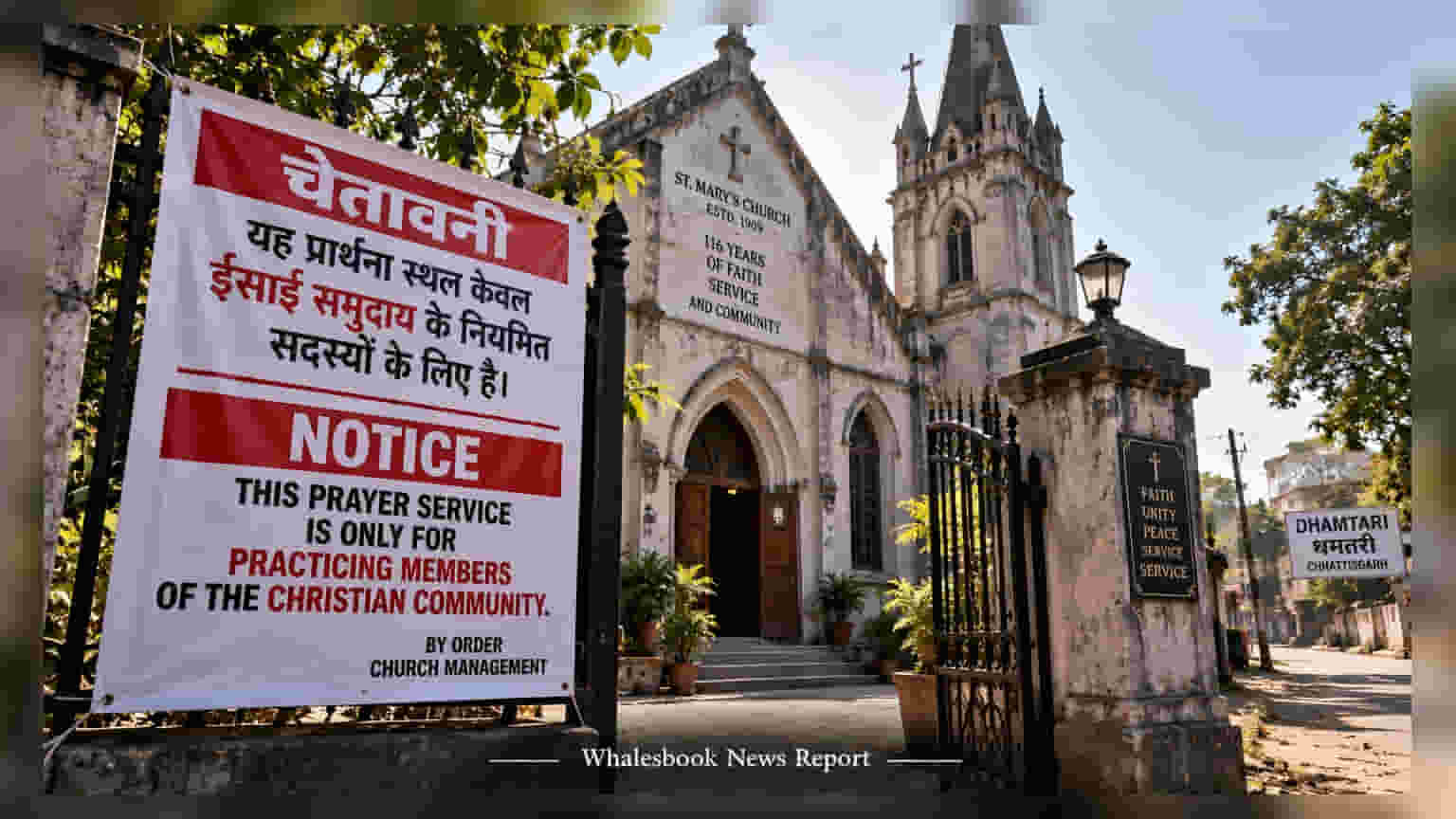 Chhattisgarh Churches: રાજ્યમાં કડક ધર્માંતરણ વિરોધી કાયદાને પગલે ચર્ચોમાં પ્રવેશ પર પ્રતિબંધ