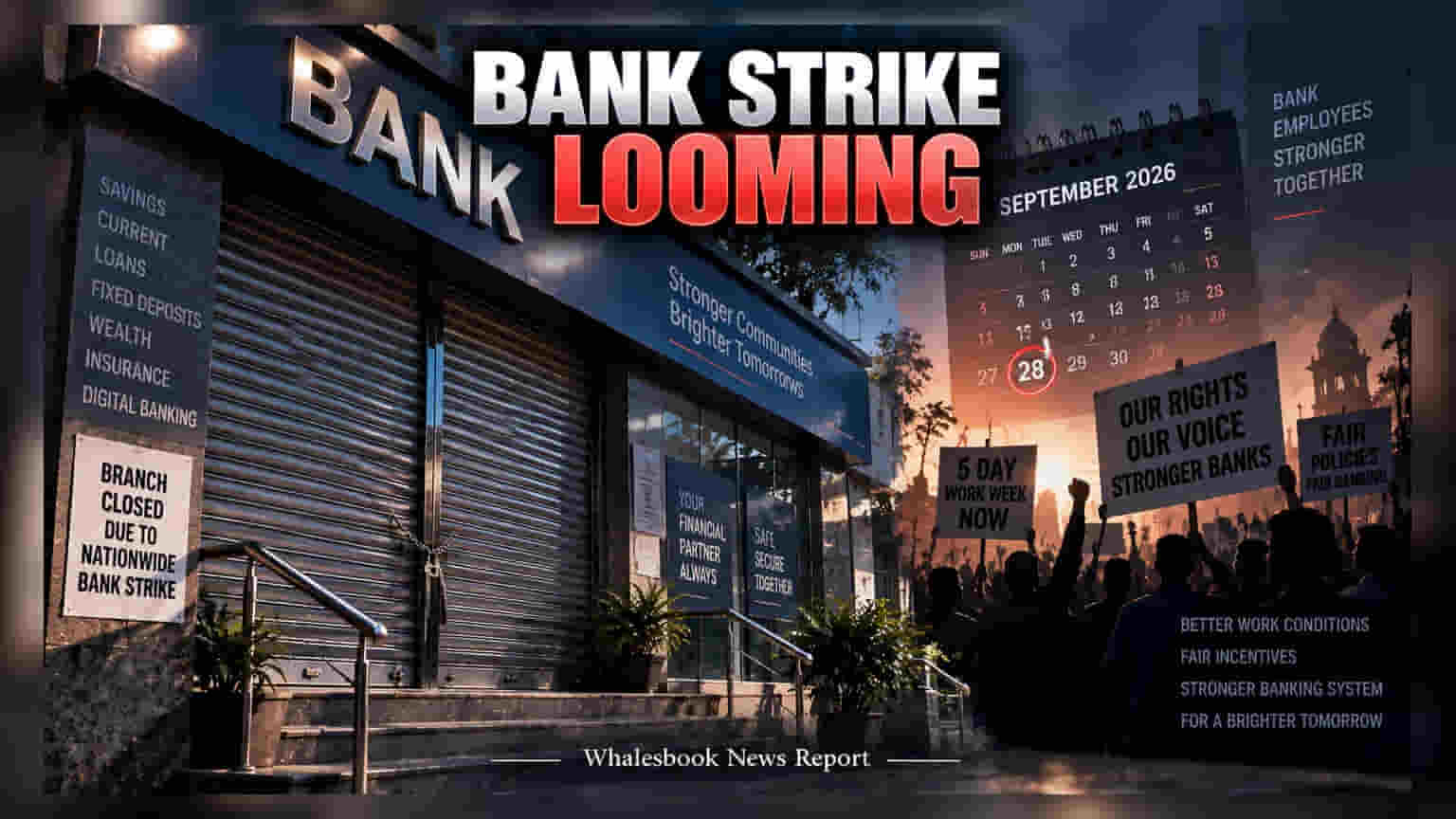 Bank Strike: २८ सप्टेंबरपासून बँकांचा तीन दिवसांचा संप; ५ दिवसांचा कामाचा आठवडा ठरणार वादाचा मुद्दा