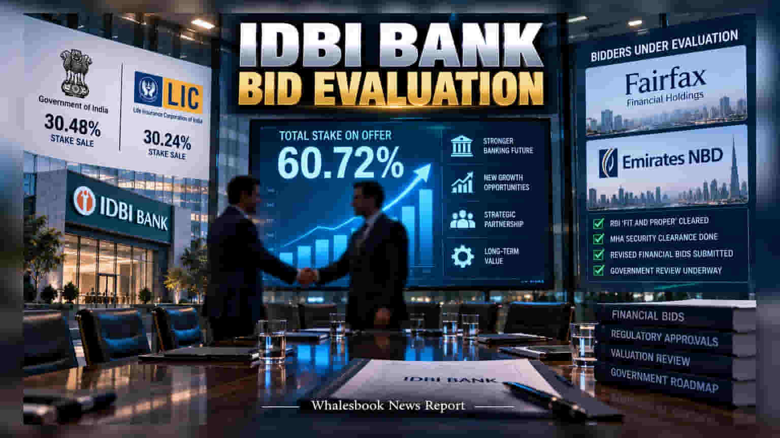 Govt Reviews Revised IDBI Bank Bids From Fairfax, Emirates NBD