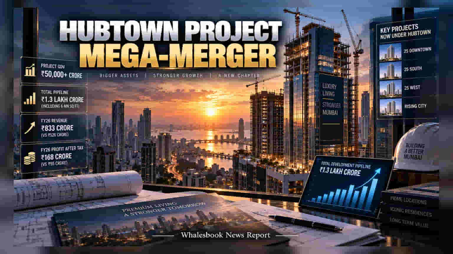 Hubtown Ltd ਵੱਡੀ ਰਣਨੀਤੀ: ਲਗਜ਼ਰੀ ਪ੍ਰੋਜੈਕਟਾਂ ਦੇ ਮਿਲਣ ਨਾਲ GDV ਪਹੁੰਚਿਆ **₹1.3 ਲੱਖ ਕਰੋੜ**