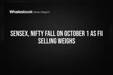 Sensex, Nifty Fall on October 1 as FII Selling Weighs