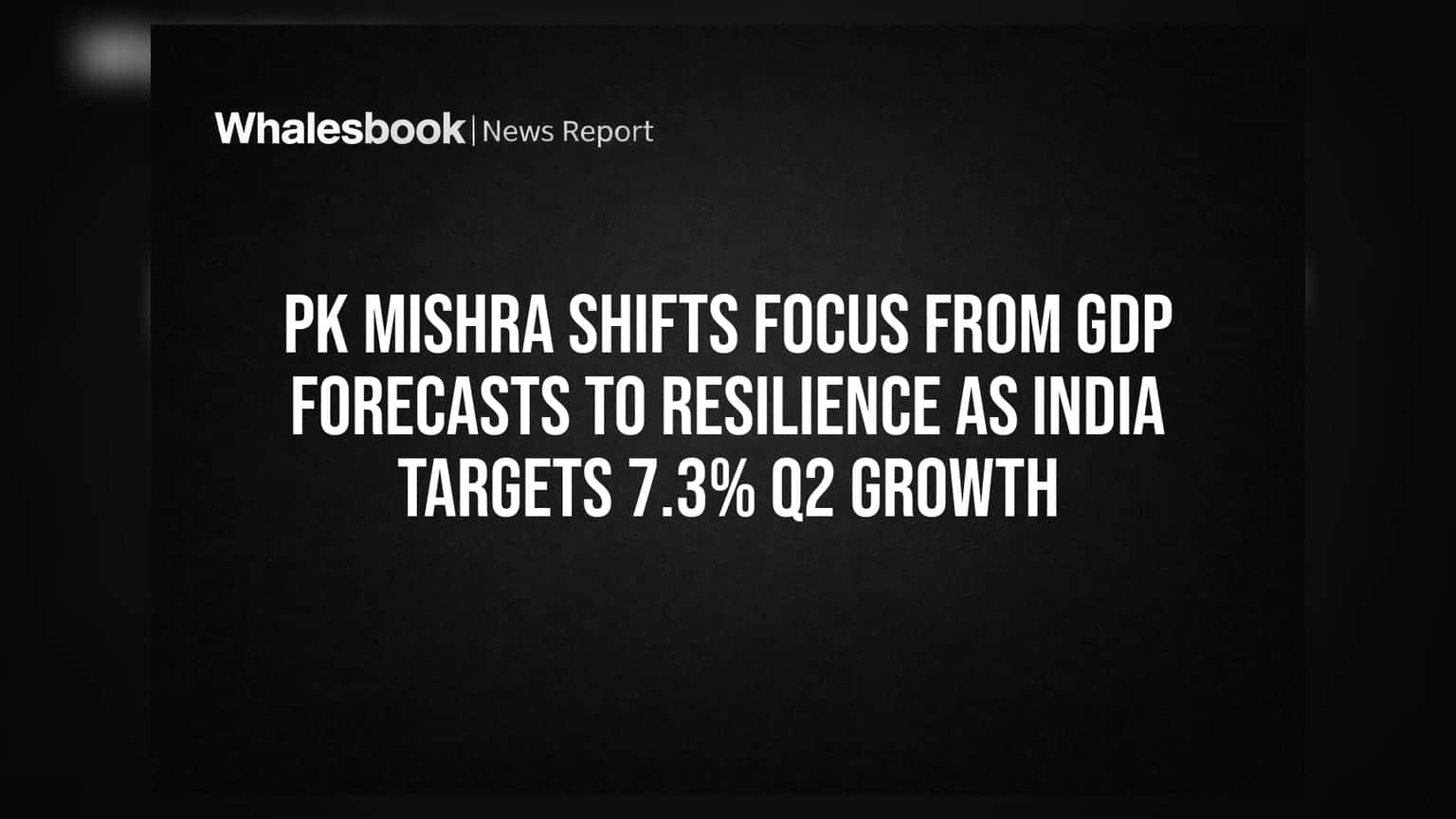 GDP आकड्यांपेक्षा भारताची लवचिकता महत्त्वाची; PK Mishra यांचे मोठे विधान