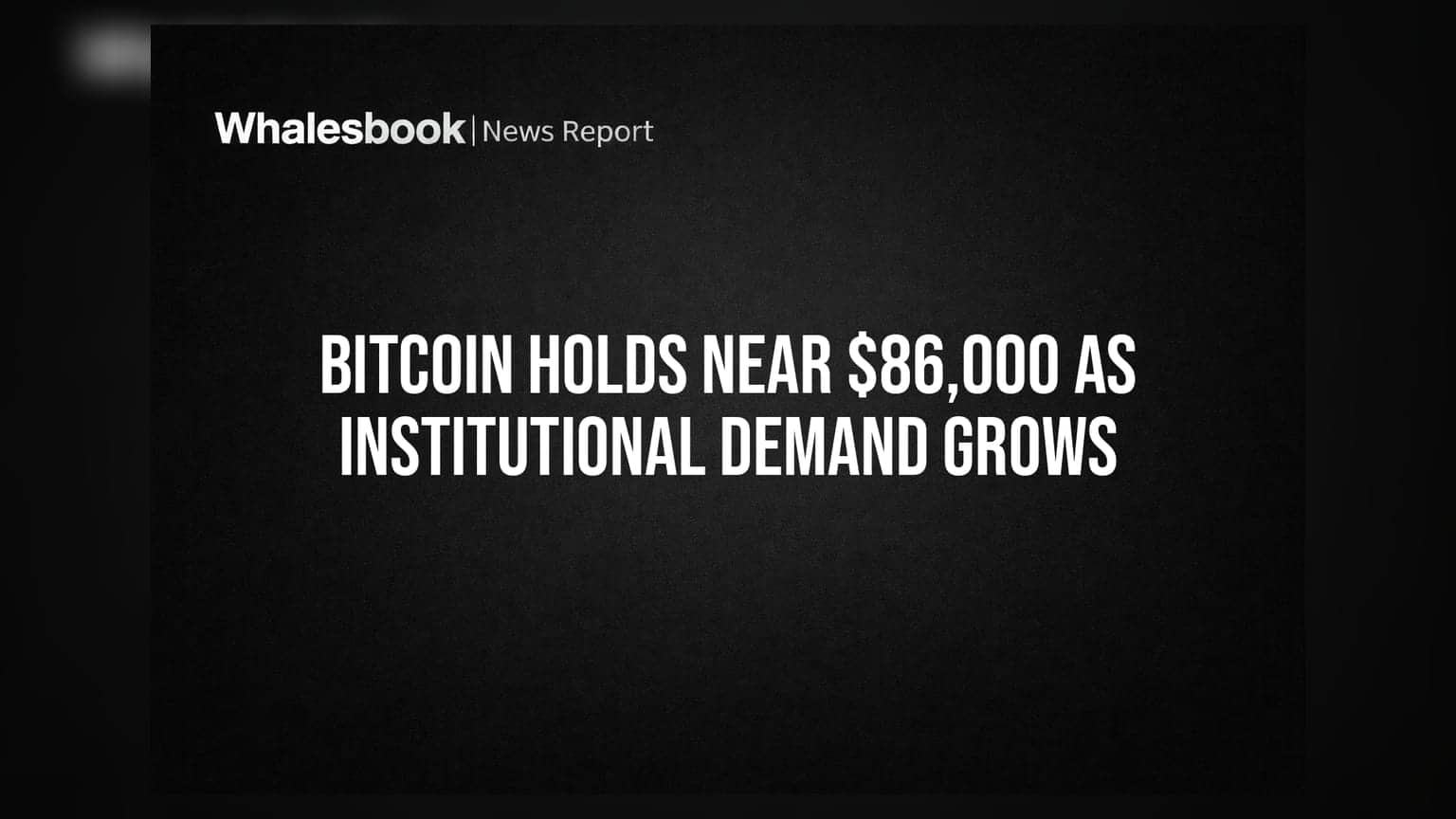 Bitcoin Holds Near $86,000 as Institutional Demand Grows