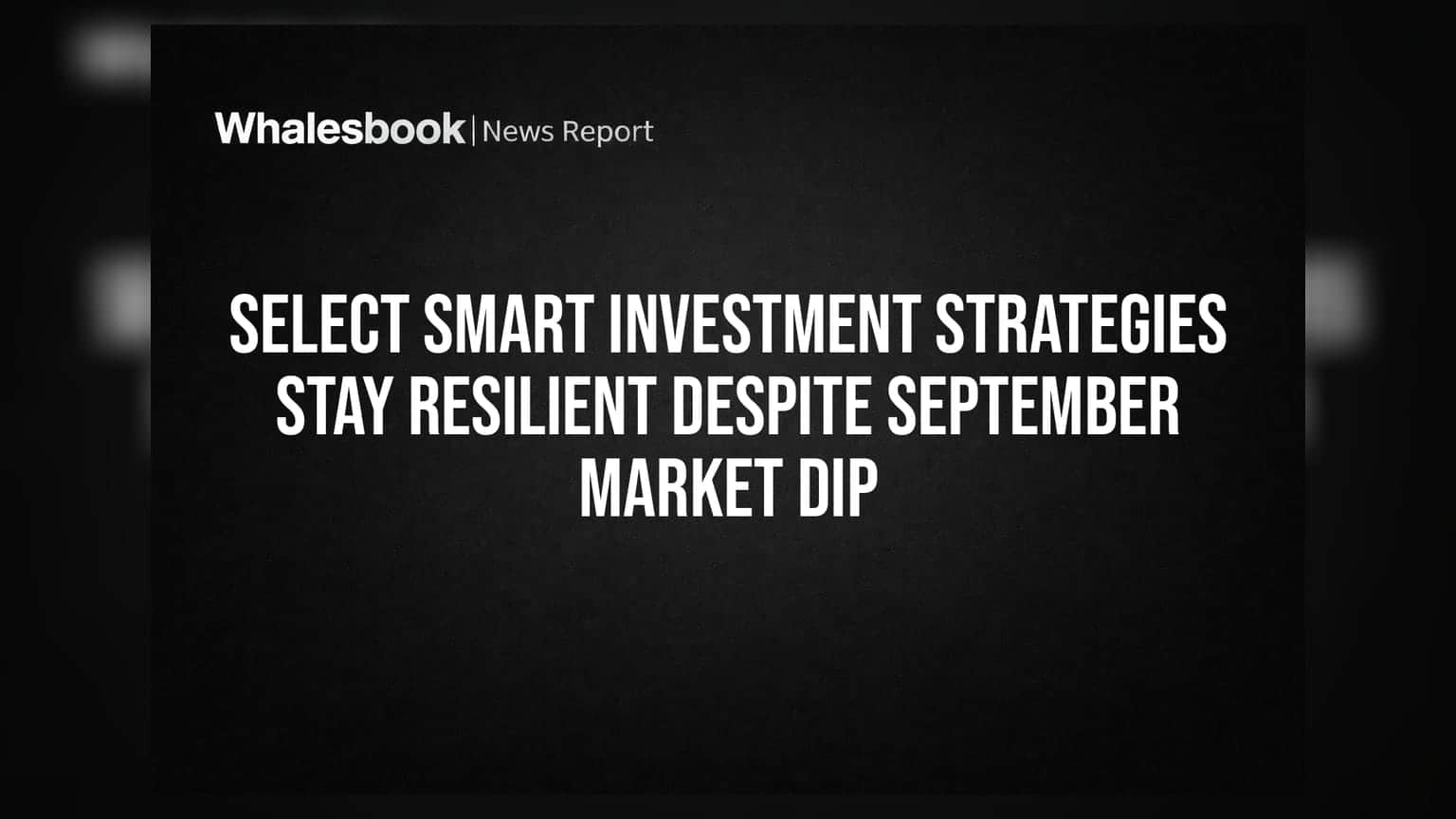 Market Correction: செப்டம்பர் சரிவிலும் கலக்காத Smart Investment Strategies - முழு விவரம்!