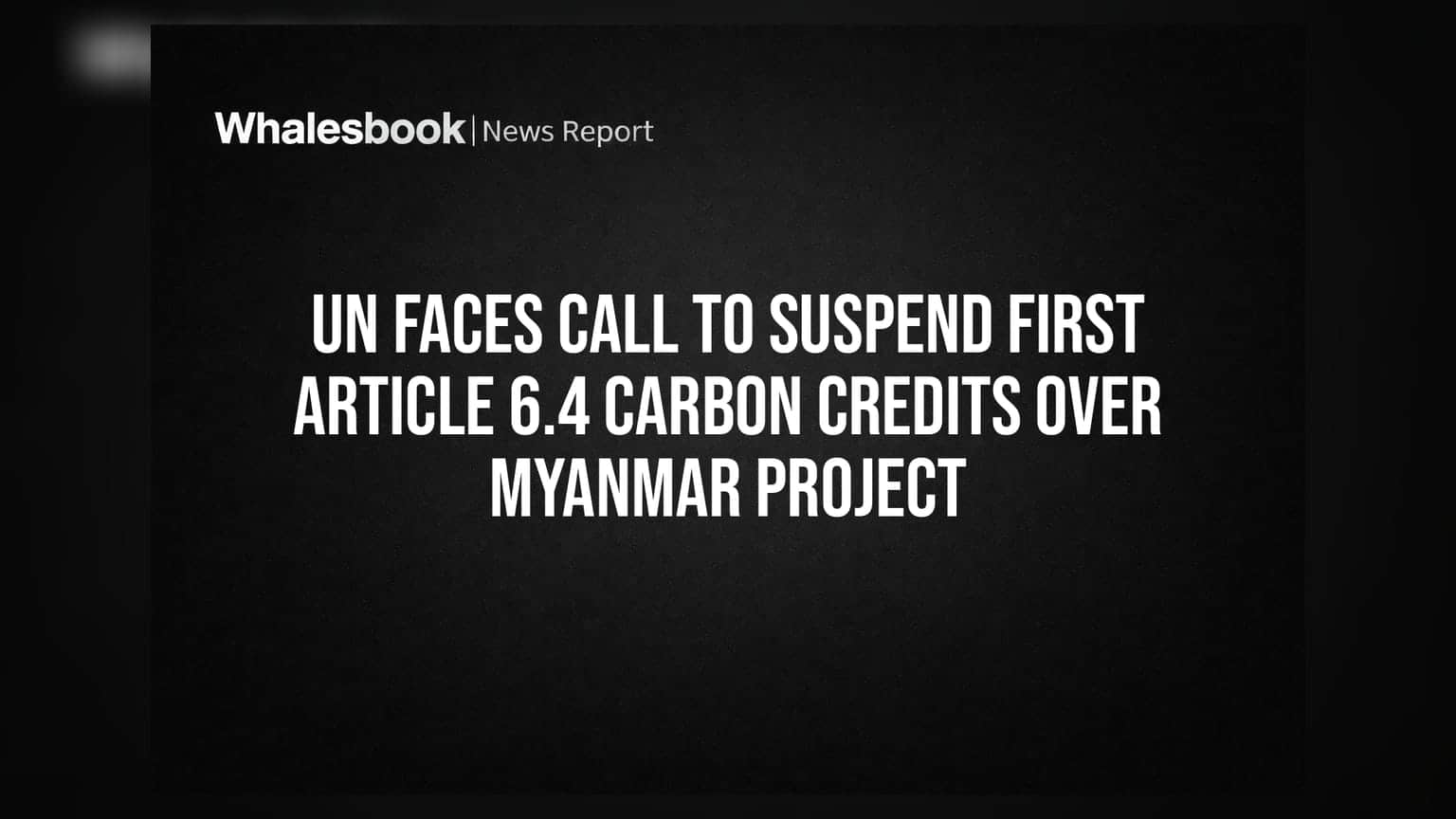 Article 6.4 Carbon Credits: મ્યાનમાર પ્રોજેક્ટ વિવાદમાં, UN પર કાર્બન ક્રેડિટ સસ્પેન્ડ કરવા દબાણ