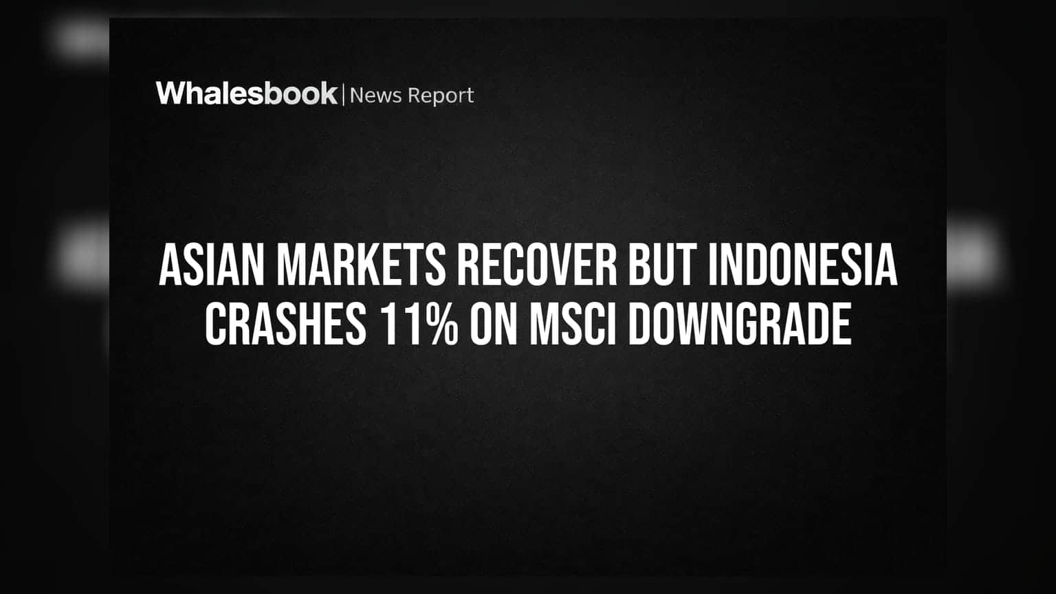 Asian Markets: आशियाई बाजारात सावरले, पण Indonesia ला मोठा फटका; MSCI च्या निर्णयामुळे शेअर बाजार **११%** कोसळला