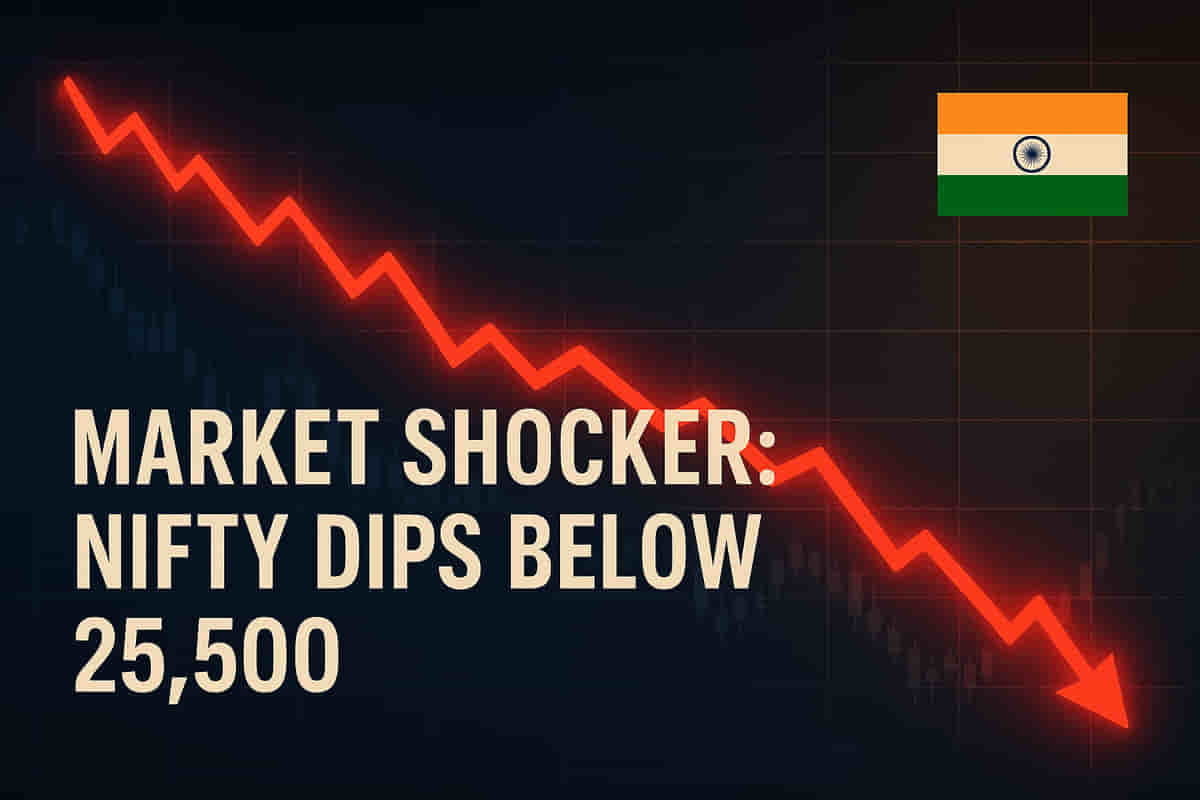 Indian Equity Indices Extend Losses; Nifty Closes Below 25,500 Amid Broad-Based Decline