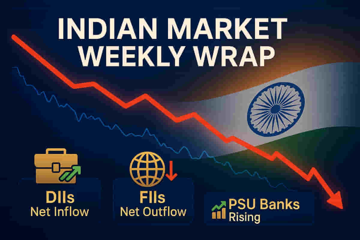 Indian Stock Market Ends Week Lower Amid FII Outflows; PSU Banks Shine