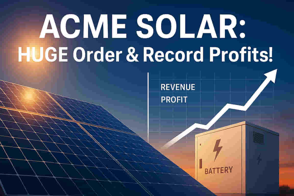 ACME Solar Lands Massive 450 MW Order! Profits Soar 103% – Are You ...