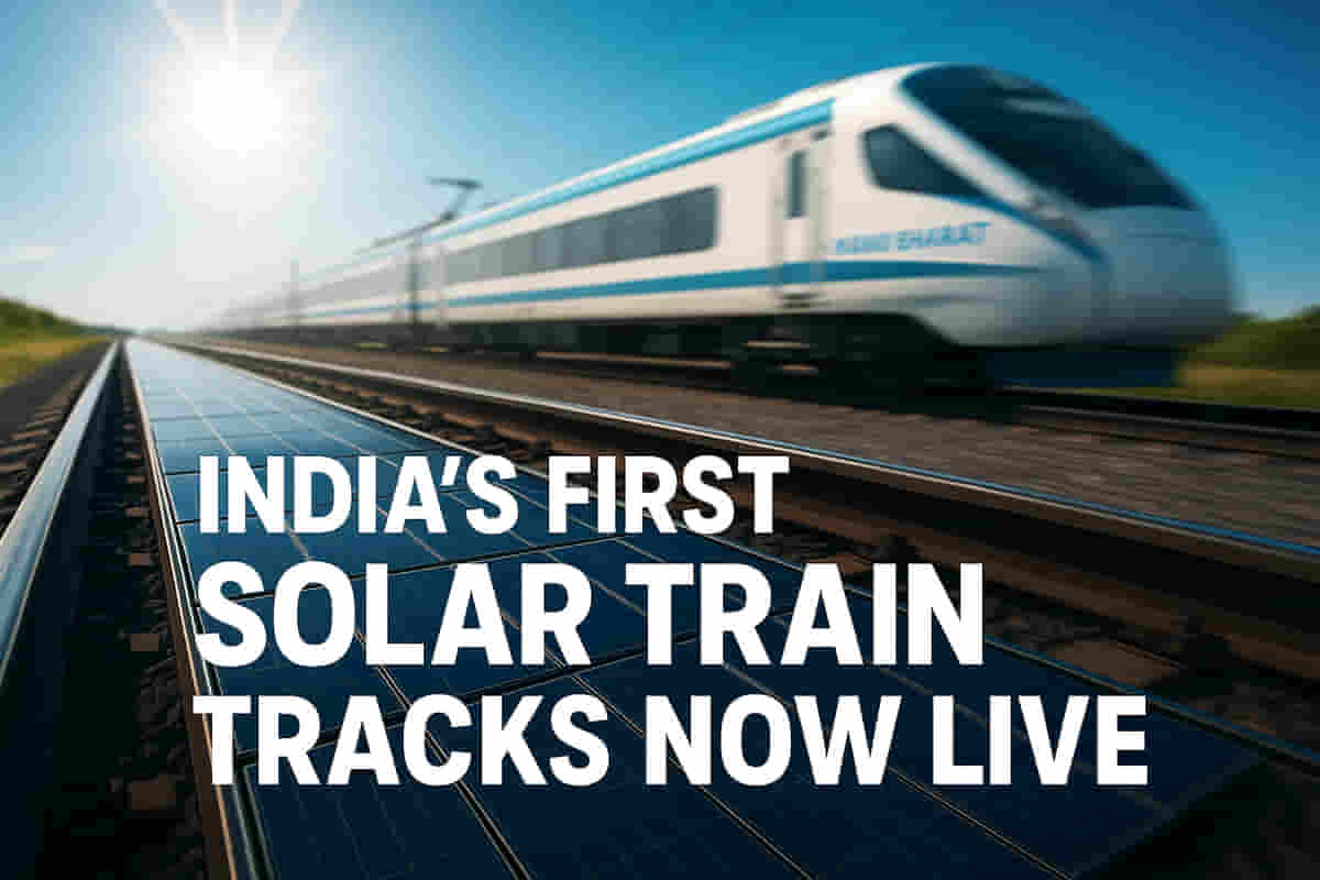 India's FIRST Solar-Powered Train Tracks Unveiled! See the Green ...