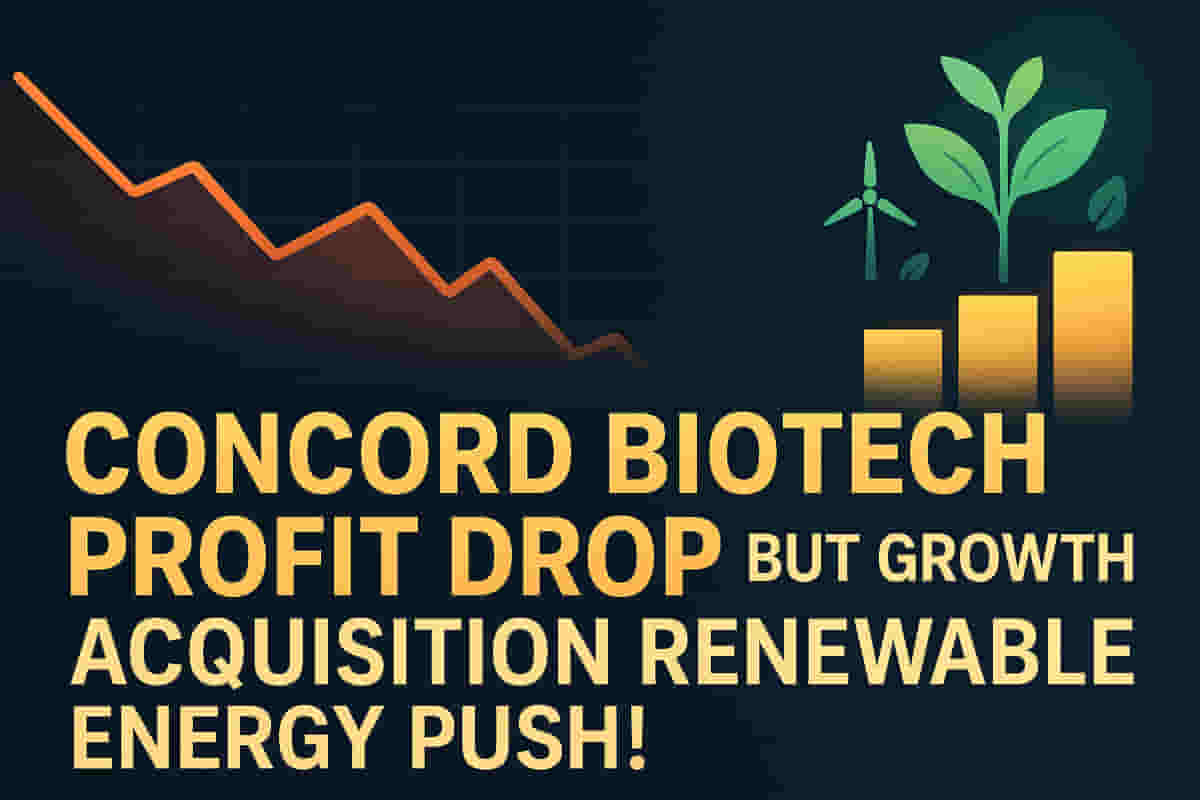 Concord Biotech's Profit PLUMMETS 33%, but HUGE Biotech Acquisition & Green Energy Push Could Spark Comeback!