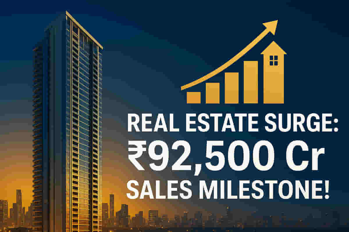 Real Estate Boom: Top Firms Book ₹92,500 Cr Sales in 6 Months! Prestige Leads as Demand Surges