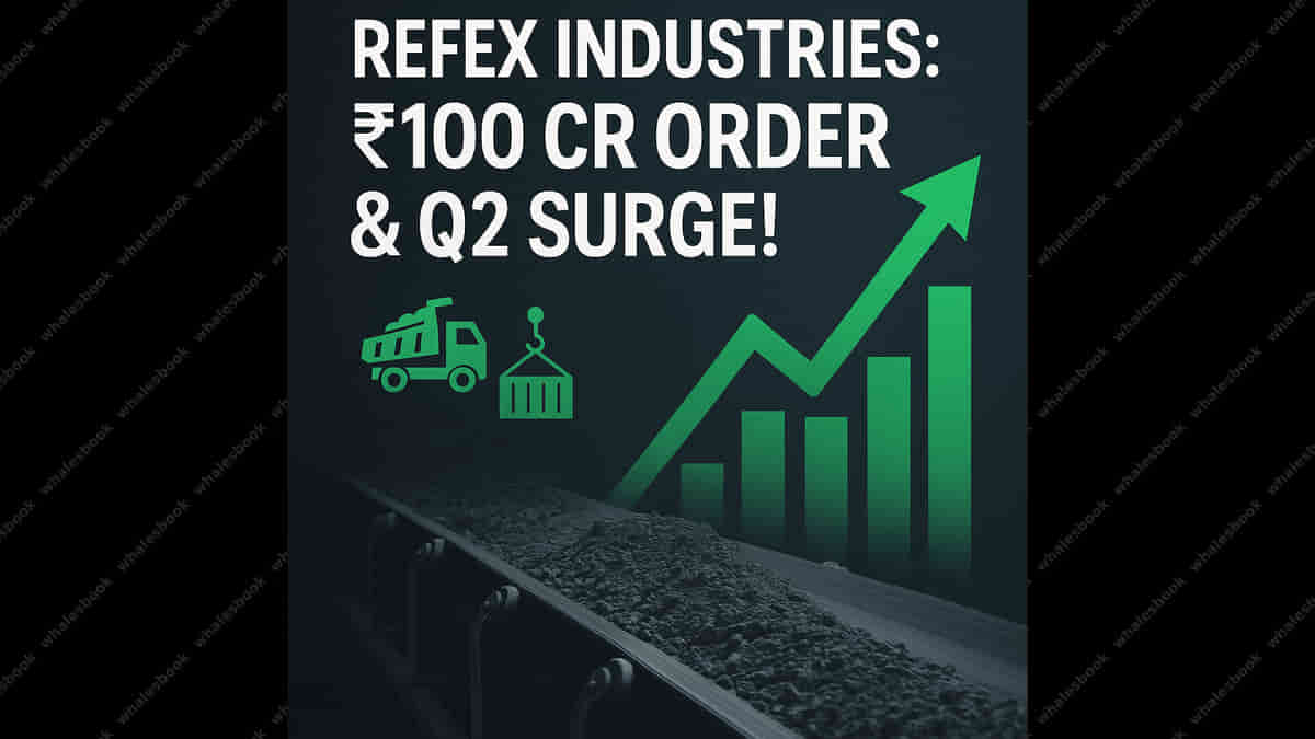 Refex Industries Stock Rockets 13% on ₹100 Cr Order Win! Strong Q2 Results Revealed!