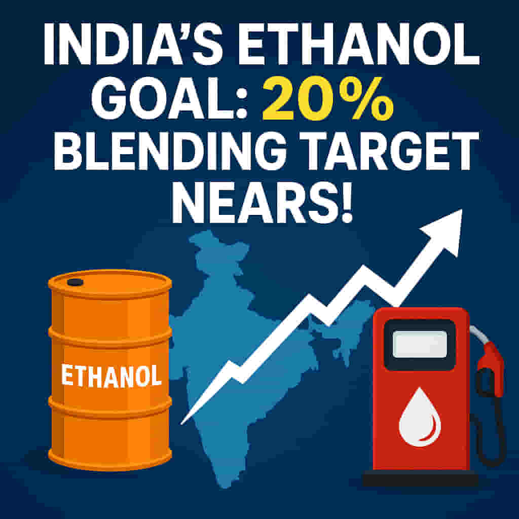 भारत का इथेनॉल उछाल: 19.2% ब्लेंडिंग हासिल! ईंधन की कीमतों और आपके निवेशों के लिए इसका क्या मतलब है